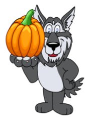 Wolf and pumpkin 